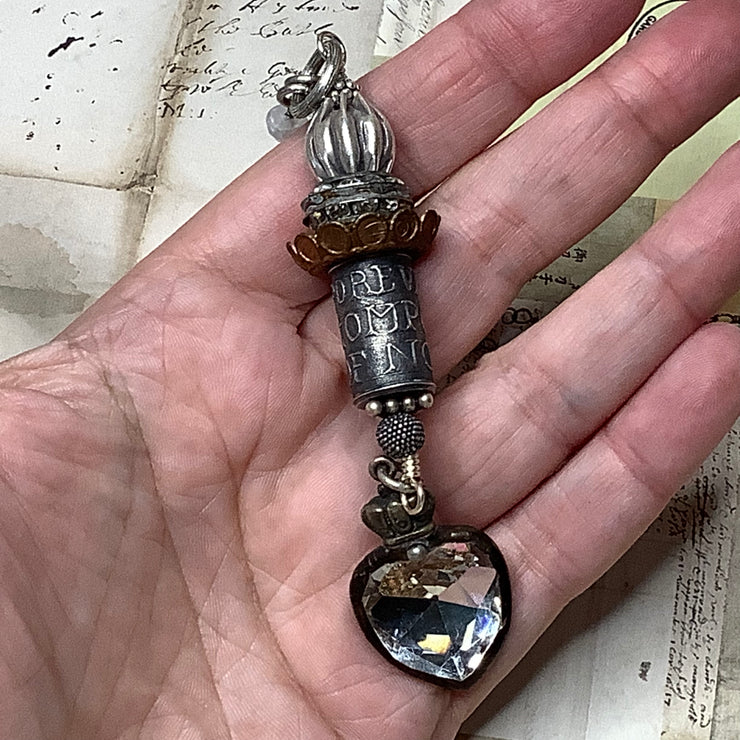 NOWS/32” Sterling Anne Choi Pendant Rainbow Moonstone Gold Necklace