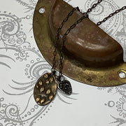 Willow/18" Handmade Solid Bronze Pendant Brass Necklace