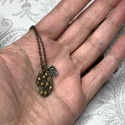 Willow/18" Handmade Solid Bronze Pendant Brass Necklace