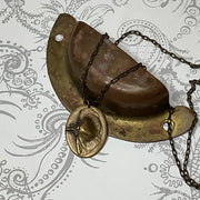 May/18" Handmade Solid Bronze Pendant Brass Necklace