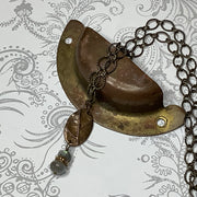 Sony/24" Handmade Solid Bronze Pendant Brass Necklace