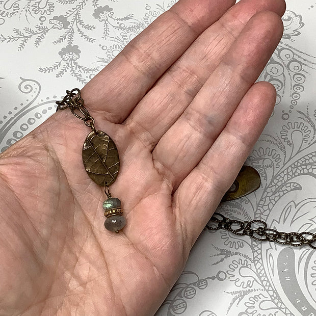 Sony/24" Handmade Solid Bronze Pendant Brass Necklace