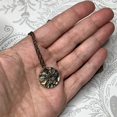 Jaz/18" Handmade Solid Bronze Pendant Brass Necklace