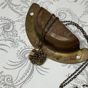 Koi/18" Handmade Solid Bronze Pendant Brass Necklace