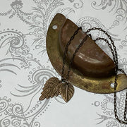 Tally/18" Handmade Solid Bronze Pendant Brass Necklace