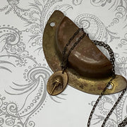 Frannie/18" Handmade Solid Bronze Pendant Brass Necklace