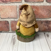 Alden/Autumn Velvet Gnome on Natural Wood Base