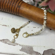 Sisto/Adjustable 7-8”, Keshi Pearl & Gold Plated Bracelet