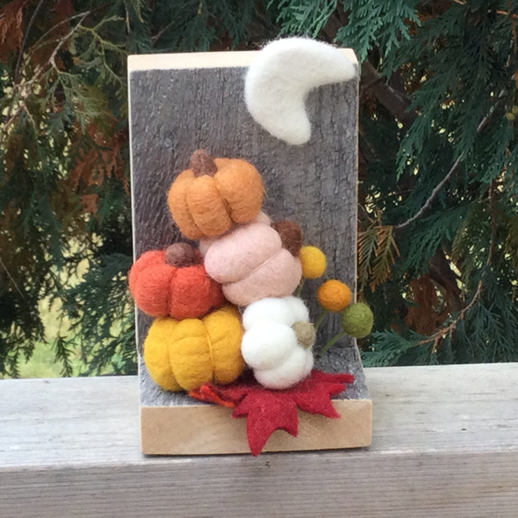 Pumpkin Pile with Moon/Tall Wallies by lydeen