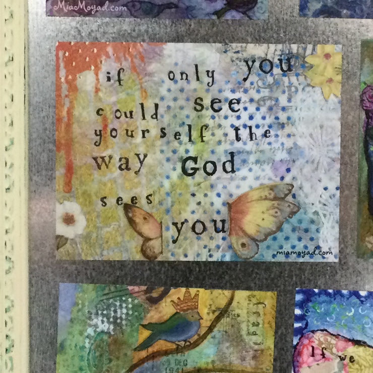 If only you could see yourself the way God sees you/Postcard Magnet by Mia Moyad