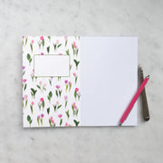 Pink Tulips/Notebook by Bottle Branch