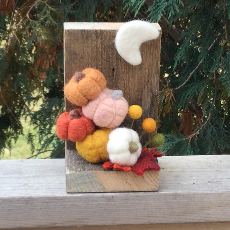 Pumpkin Pile with Moon/Tall Wallies by lydeen