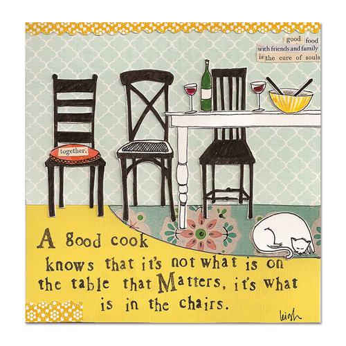 A Good Cook Knows, it's What's in the Chairs - Curly Girl Design Magnet