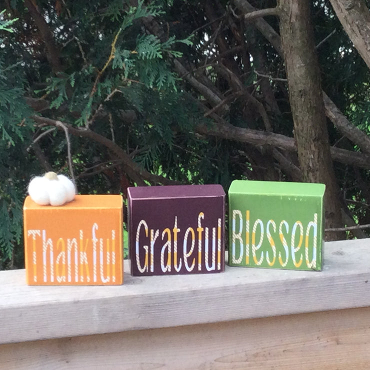 Eggplant/Thankful-Grateful-Blessed/Quotables Trio by lydeen