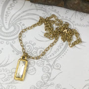 Dee/18” Gold Crystal Pendant Gold Necklace