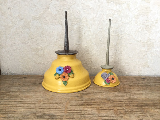 Mustard Ring Holder/Large Upcycled Vintage Oil Can by lydeen