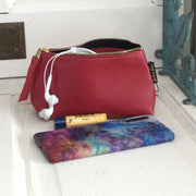 Bardot/Red-Leather Zip Bag by Zina Kao