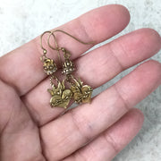 Malcolm/Milagros Heart Bronze Earrings