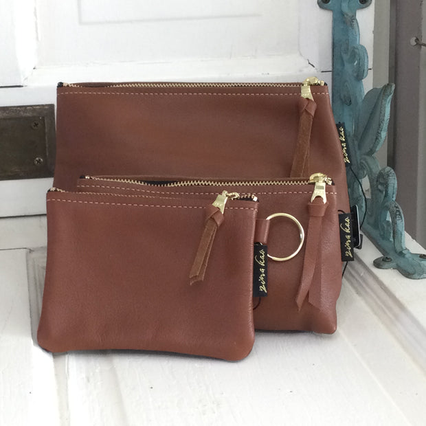 Kara/Saddle-Leather Zip Bag by ZIna Kao