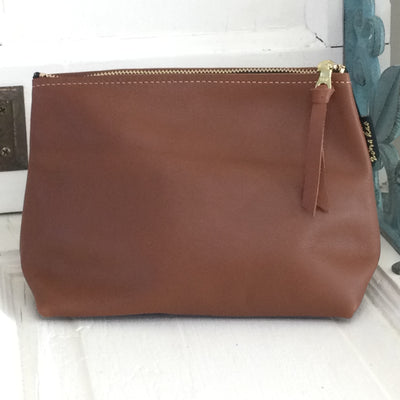 Martin/Saddle-Leather Clutch Bag by Zina Kao