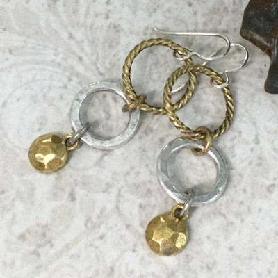 Turly/Gold & Silver Rings & Charm Earrings