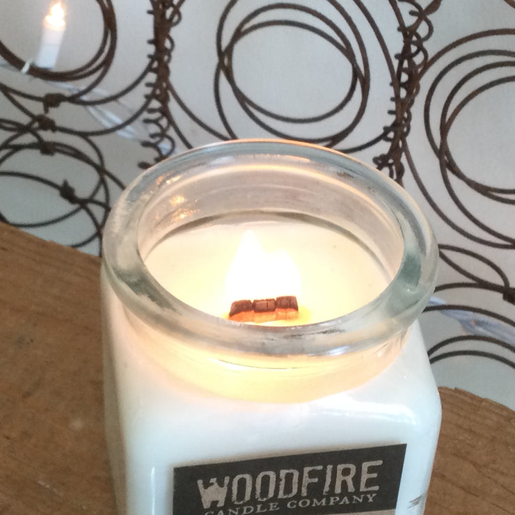 Black Raspberry Vanilla/Wood Wick Soy Candle by Woodfire Candle Company