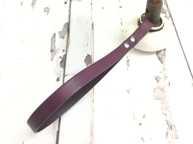 Riveted Leather Strap Keychain